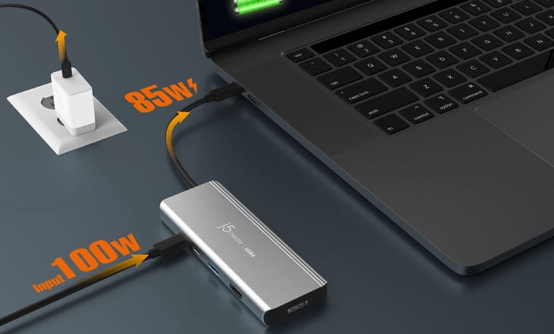 USB-хаб J5create USB-C 5-в-1 Grey (JCD401-N)