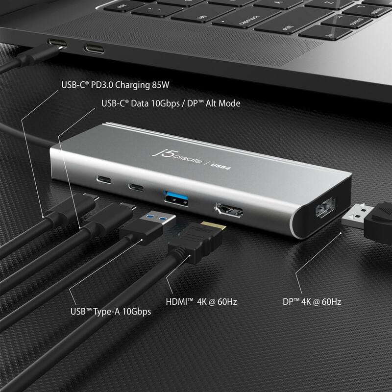 USB-хаб J5create USB-C 5-в-1 Grey (JCD401-N)
