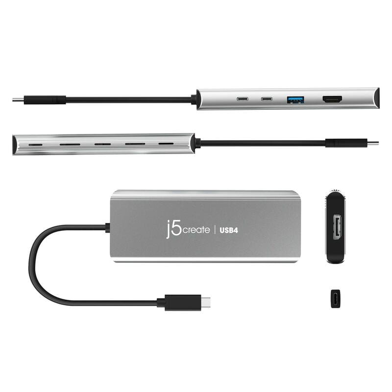 USB-хаб J5create USB-C 5-в-1 Grey (JCD401-N)