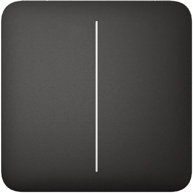 Кнопка для двухклавишного выключателя Ajax SoloButton (2-gang) Black