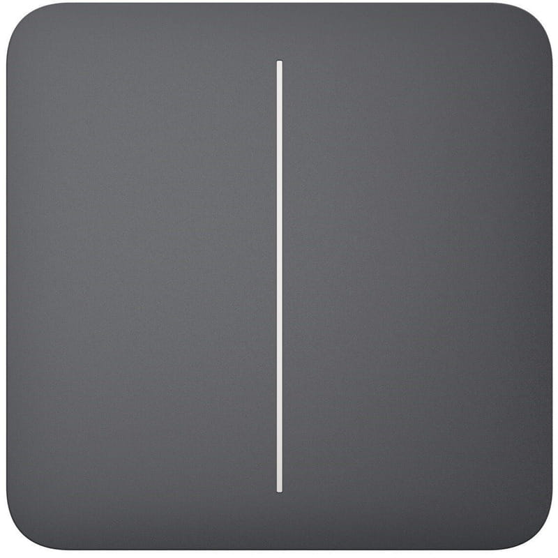 Кнопка для двухклавишного выключателя Ajax SoloButton (2-gang) Graphite