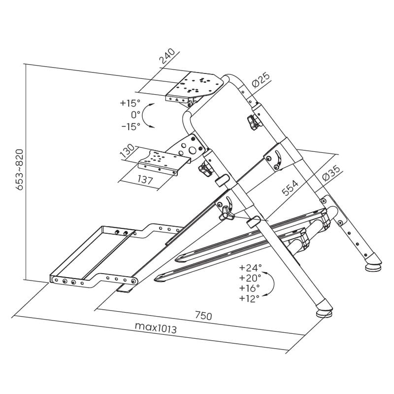 Стенд для крепления руля, коробки передач и педалей GamePro RS033