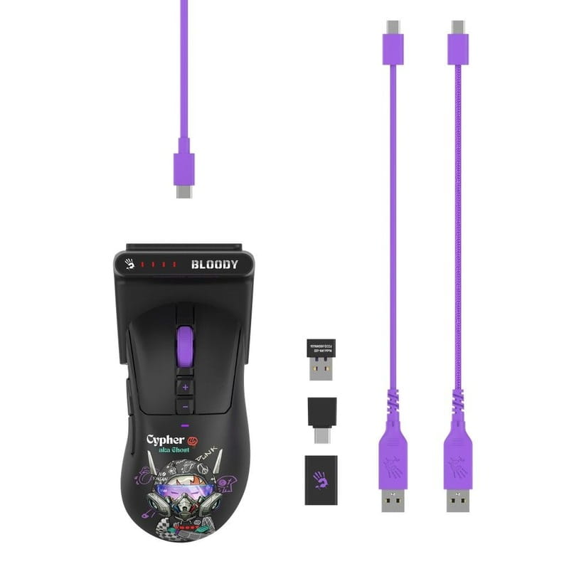 Мышь беспроводная Bloody R73 Ultra Duo Cypher Ghost