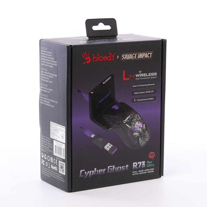 Мышь беспроводная Bloody R73 Ultra Duo Cypher Ghost