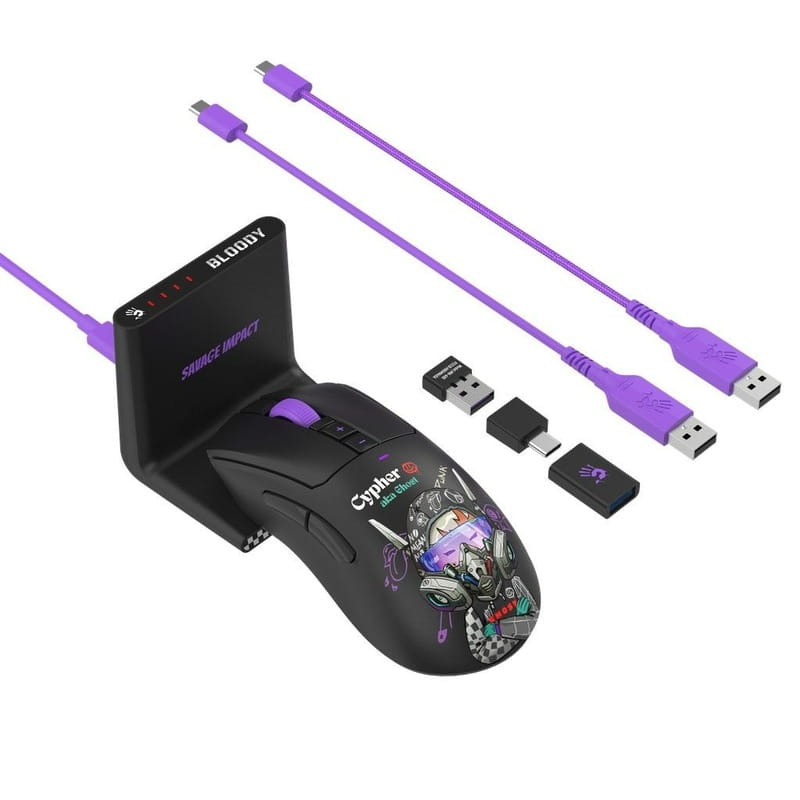 Мышь беспроводная Bloody R73 Ultra Duo Cypher Ghost