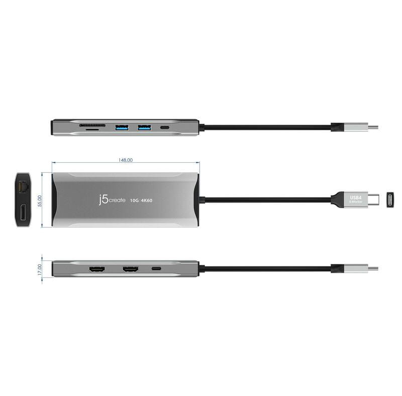 Док-станція J5create USB-C 11-в-1 (JCD397-N)