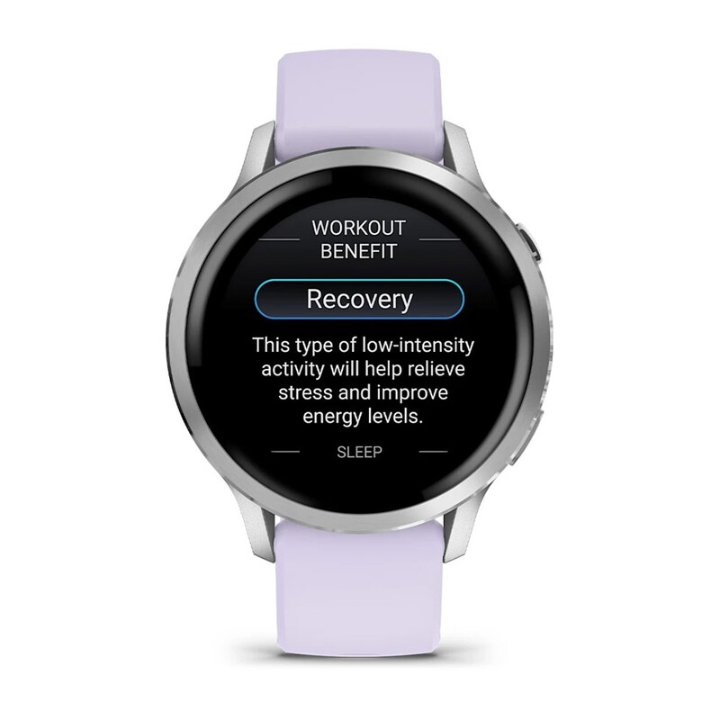 Смарт-годинник Garmin Venu 4 41mm Silver with Periwinkle Silicone (010-03013-41)