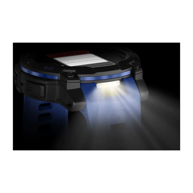 Смарт-годинник Garmin Instinct 3 45mm AMOLED Black with Bolt Blue/Black Silicone (010-02936-43)