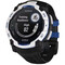 Фото - Смарт-годинник Garmin Instinct 3 50mm Solar Whitestone with Black/Bolt Blue Silicone (010-02935-43) | click.ua