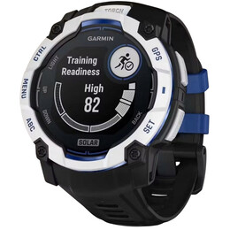 Смарт-часы Garmin Instinct 3 50mm Solar Whitestone with Black/Bolt Blue Silicone (010-02935-43)