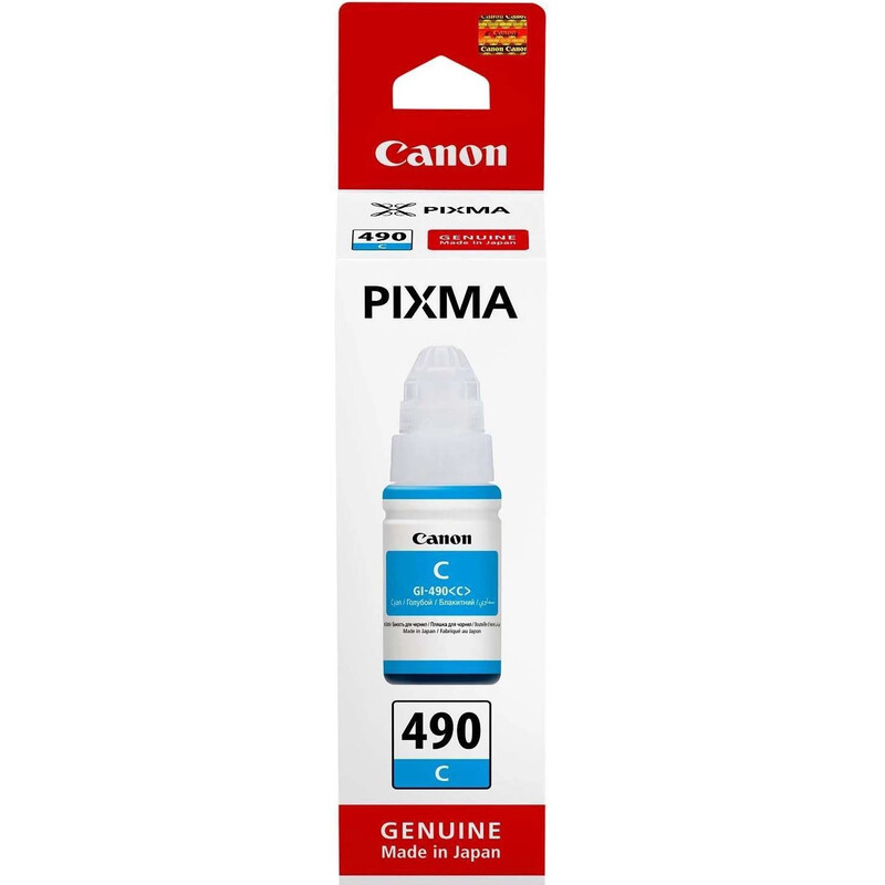 Чорнило Canon GI-490 Pixma G1400/G2400/G3400 (Cyan) (0664C001) 70мл