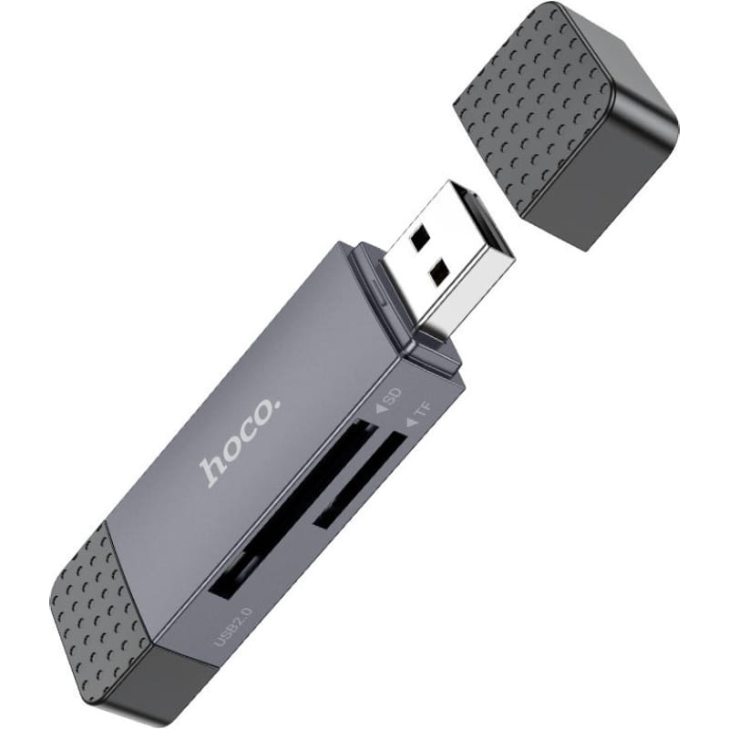 Картридер Hoco HB45 Spirit 2-in-1 USB/USB Type-C 2.0 Black (6942007620512)