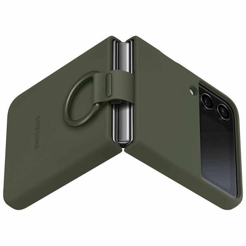 Чохол-накладка Samsung Silicone Cover with Ring для Samsung Galaxy Flip 4 SM-F721 Khaki (EF-PF721TGEGUA)