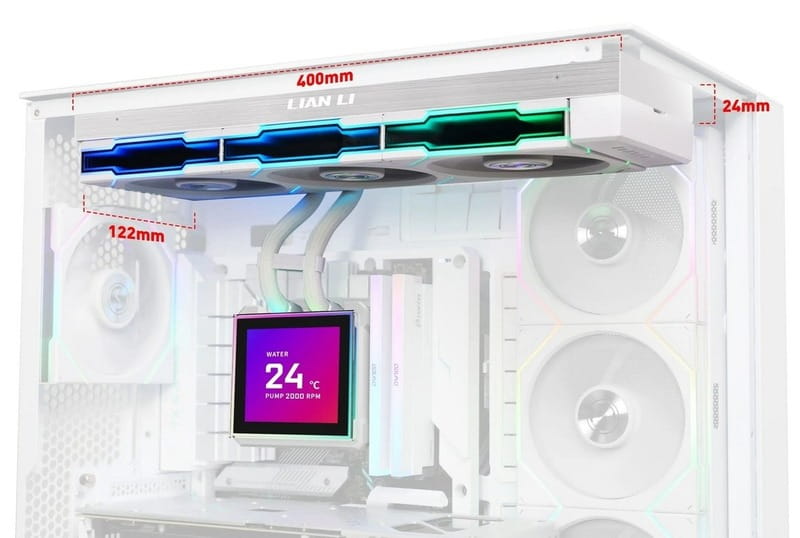 Система водяного охлаждения Lian Li HydroShift II LCD-S 360TL White (G89.GHS2LCDS36TW.00)