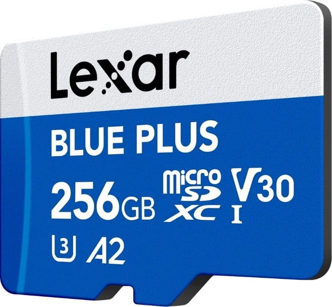 Карта памяти MicroSDXC 256GB UHS-I Lexar Blue Plus + SD-адаптер (LMSBLPL256G-BNANG)