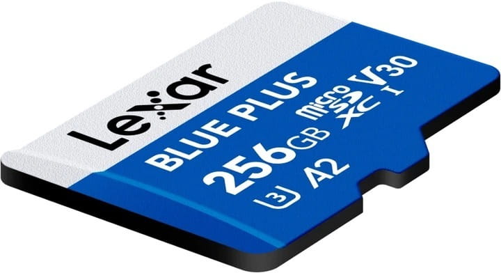 Карта памяти MicroSDXC 256GB UHS-I Lexar Blue Plus + SD-адаптер (LMSBLPL256G-BNANG)