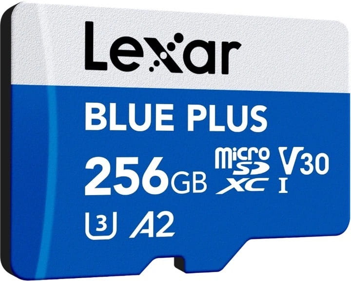 Карта памяти MicroSDXC 256GB UHS-I Lexar Blue Plus + SD-адаптер (LMSBLPL256G-BNANG)