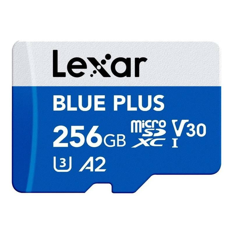 Карта памяти MicroSDXC 256GB UHS-I Lexar Blue Plus + SD-адаптер (LMSBLPL256G-BNANG)