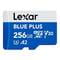 Фото - Карта памяти MicroSDXC 256GB UHS-I Lexar Blue Plus + SD-адаптер (LMSBLPL256G-BNANG) | click.ua