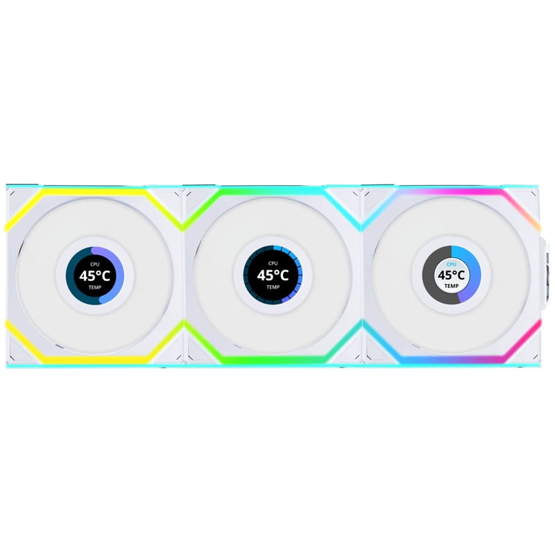 Вентилятор Lian Li Uni Fan SL Wireless LCD 120-3 Reverse White (G99.12RSLLCD1W3W.00)