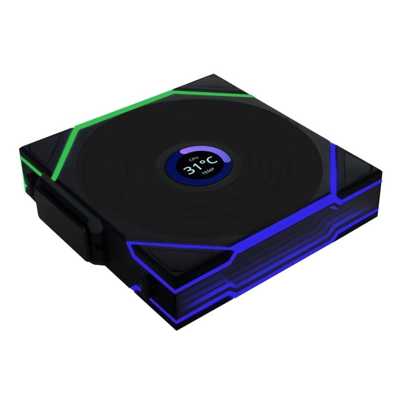 Вентилятор Lian Li Uni Fan TL Wireless LCD 120-1 Reverse Black (G99.12RTLLCD1W1B.00)