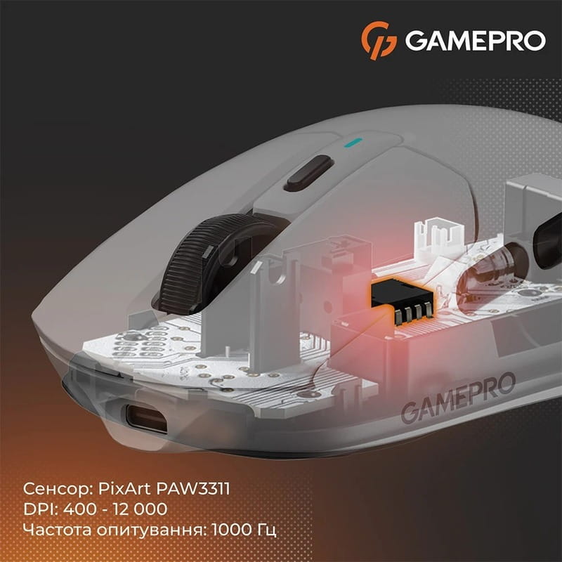 Мышь беспроводная GamePro Genesis Airmaster White (GM167W)
