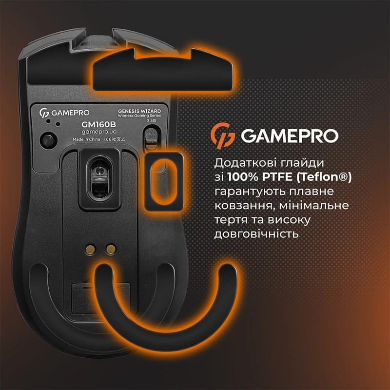 Мышь беспроводная GamePro Genesis Wizard Black (GM160B)