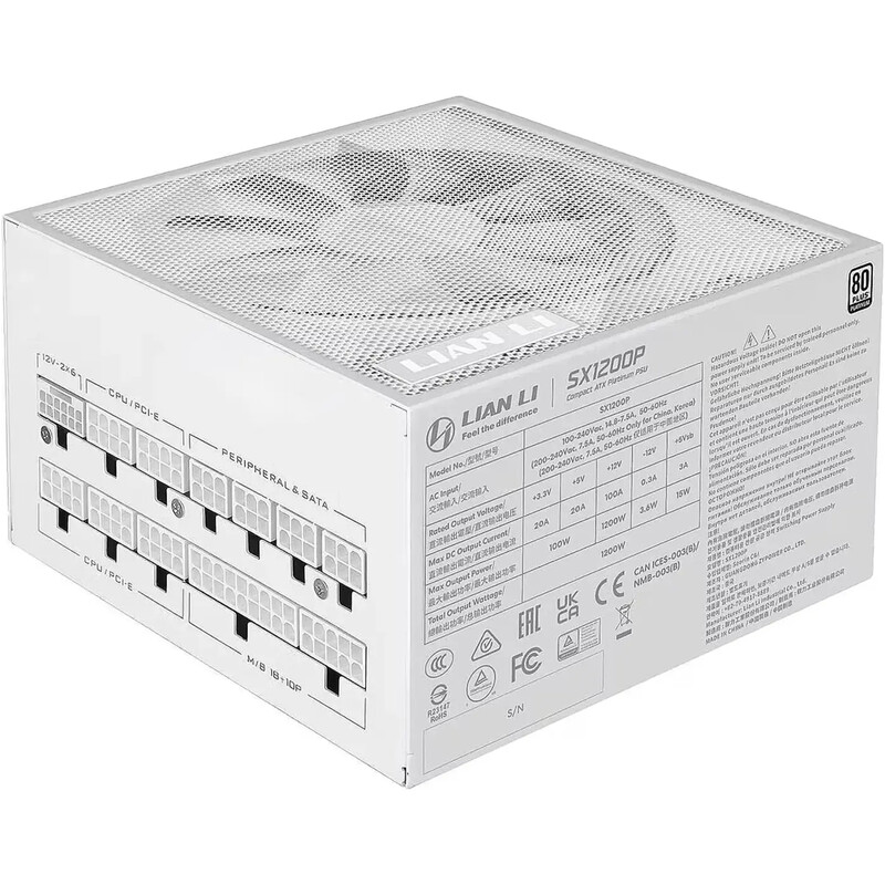 Блок живлення Lian Li SX1200P White, EU Cord (G9P.SX1200P.W000.EU)