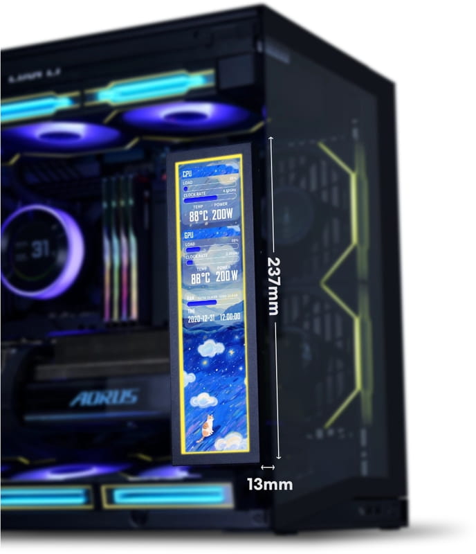 Екран Lian Li 8.8" Universal Screen Mount Black (G89.SM088X.00)