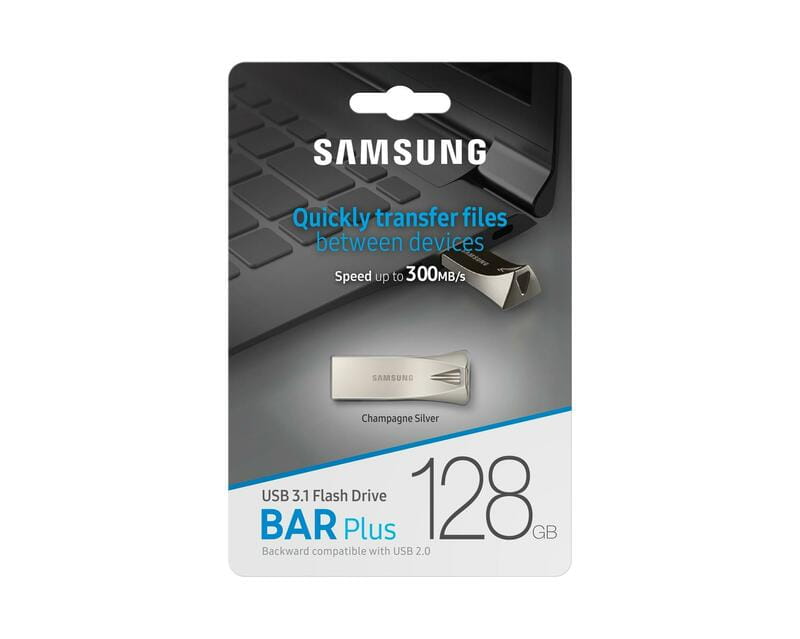 Флеш-накопитель USB3.1 128GB Samsung Bar Plus Champagne Silver (MUF-128BE3/APC)