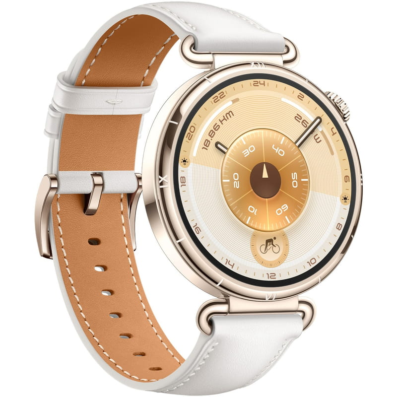 Смарт-годинник Huawei Watch GT 6 41mm Gold with White Composite Leather Strap (55020FTN)