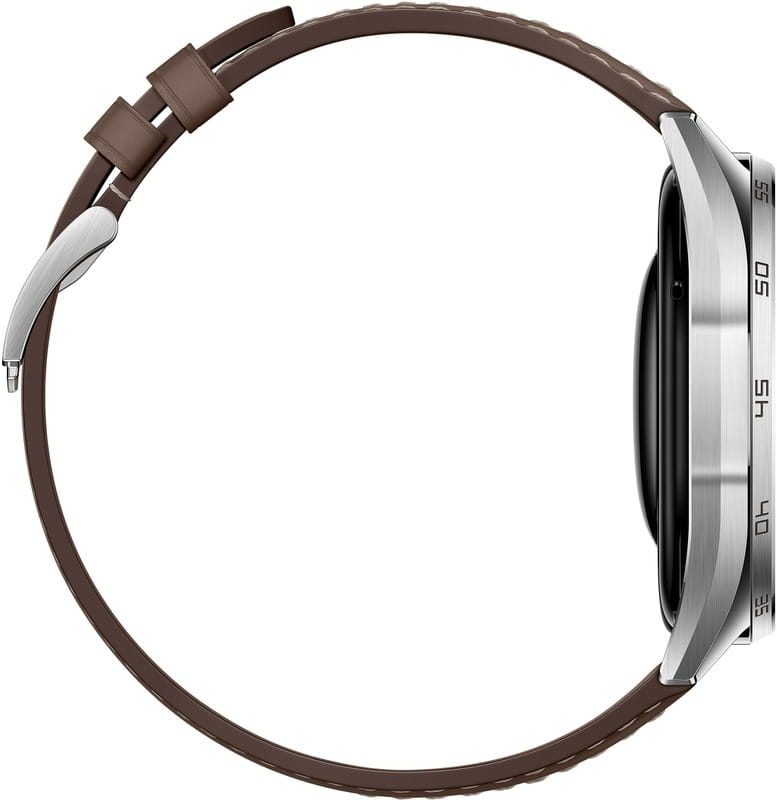 Смарт-годинник Huawei Watch GT 6 46mm Steel with Brown Composite Leather Strap (55020FTW)