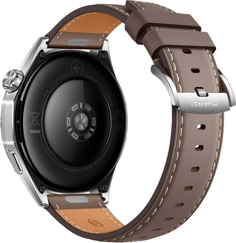 Смарт-годинник Huawei Watch GT 6 46mm Steel with Brown Composite Leather Strap (55020FTW)