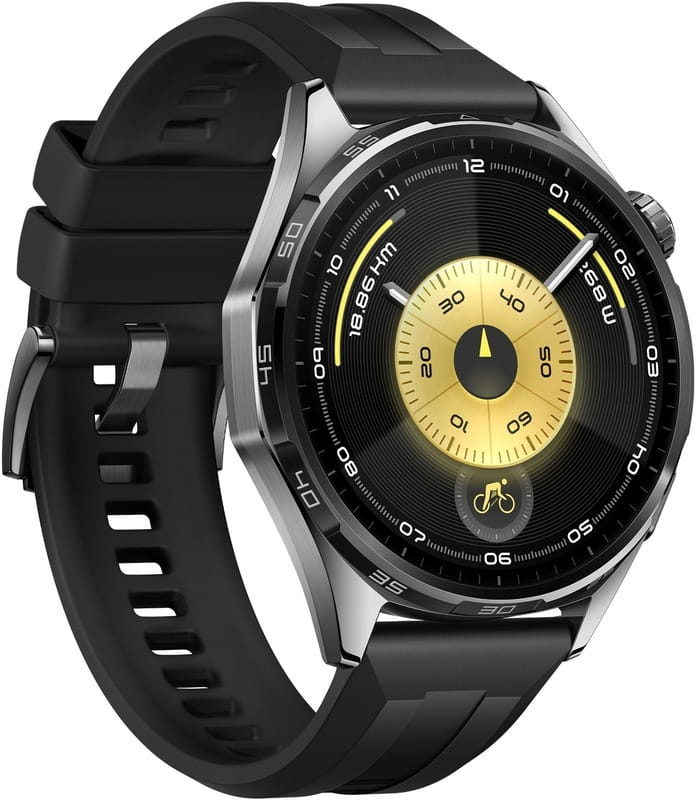 Смарт-годинник Huawei Watch GT 6 46mm Black with Black Fluoroelastomer Strap (55020FTX)