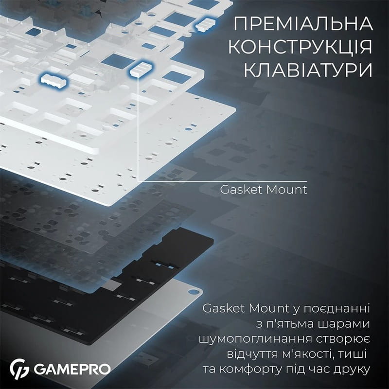 Клавиатура беспроводная GamePro Asgard Valhalla Pro Black (MK160B-D-Pro)