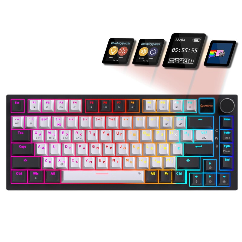 Клавіатура бездротова GamePro Asgard Valhalla Pro White (MK160W-D-Pro)