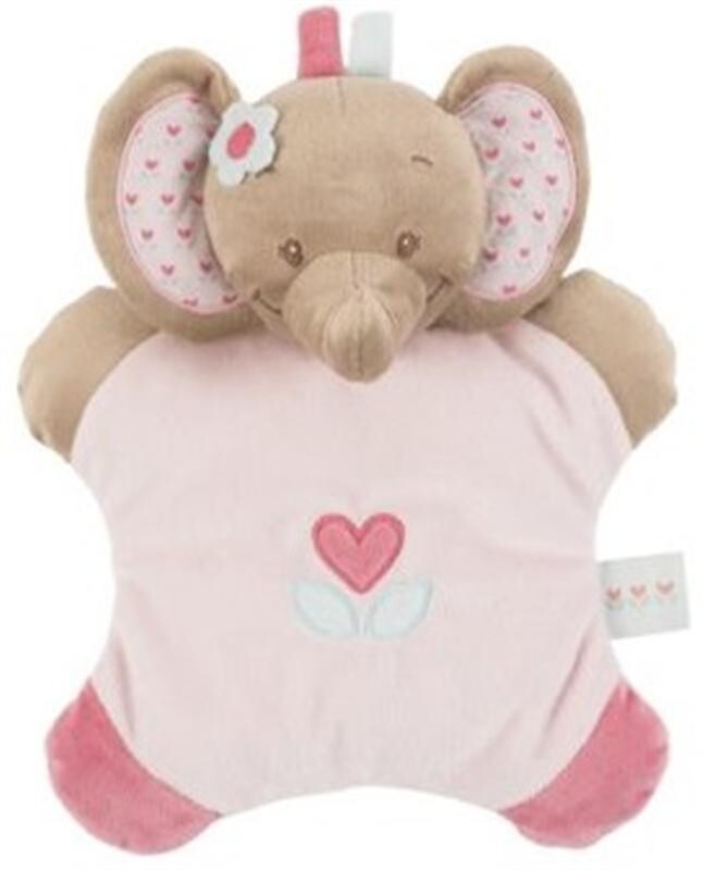 Мягкая игрушка-подушка Nattou Слоник Рози 24см (655088)