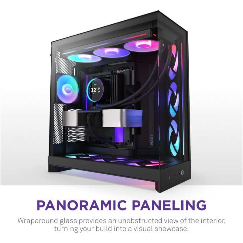 Корпус NZXT H9 Flow RGB+ Black (CM-H92FB-P1)
