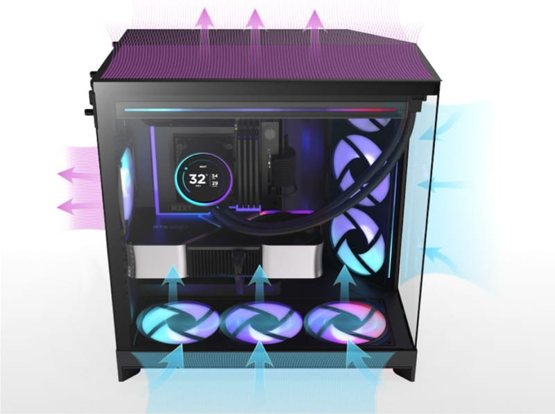 Корпус NZXT H9 Flow RGB+ Black (CM-H92FB-P1)