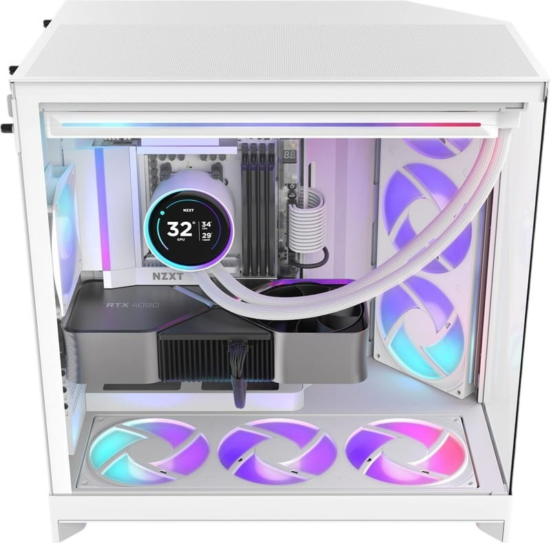 Корпус NZXT H9 Flow RGB White (CM-H92FW-R1)