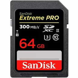 Карта памяти SDXC 64GB UHS-II U3 R280/W100MB/s SanDisk Extreme Pro (SDSDXEP-064G-GN4IN)