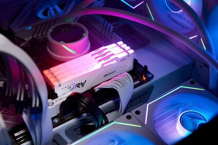 Модуль памяти DDR5 16GB/6000 Kingston Fury Beast RGB EXPO White (KF560C30BWEA-16)