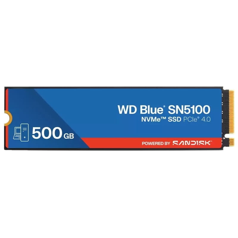 Накопичувач SSD  500GB WD Blue SN5100 M.2 2280 PCIe 4.0 x4 3D NAND QLC (WDS500G5B0E-00CPE0)