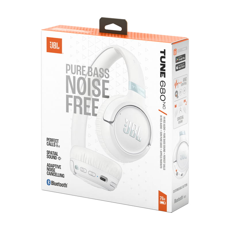 Bluetooth-гарнитура JBL Tune 680NC White (JBLT680NCWHT)