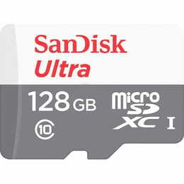 Карта пам`ятi MicroSDXC 128GB UHS-I U1 R100/W30MB/s SanDisk Ultra (SDSQUNR-128G-GN3MN)