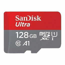 Карта памяти MicroSDXC 128GB UHS-I/U1 Class 10 SanDisk Ultra A1 R140/W90MB/s (SDSQUAB-128G-GN6MN)
