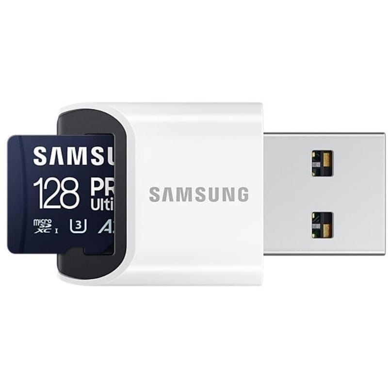 Карта памяти MicroSDXC 128GB UHS-I/U3 Samsung Pro Ultimate R200/W130MB/s + USB-адаптер (MB-MY128SB/WW)