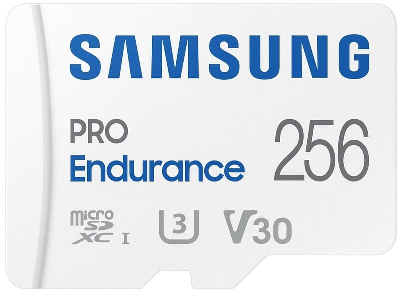 Карта памяти MicroSDXC 256GB UHS-I/U3 Samsung Pro Endurance R100/W40MB/s + SD-адаптер (MB-MJ256KA/EU)