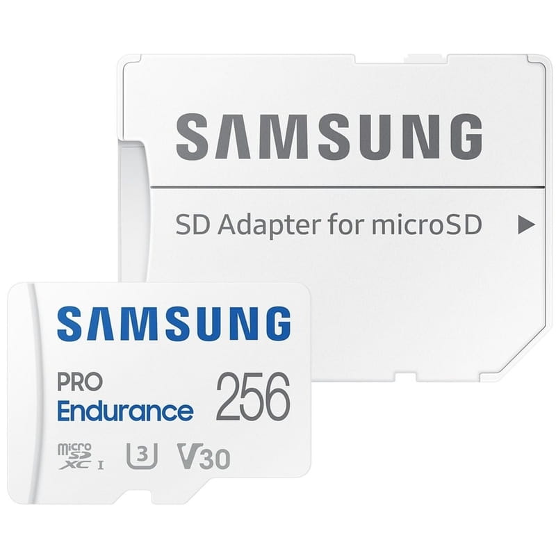 Карта памяти MicroSDXC 256GB UHS-I/U3 Samsung Pro Endurance R100/W40MB/s + SD-адаптер (MB-MJ256KA/EU)