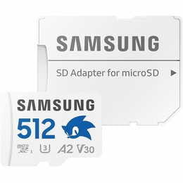 Карта памяти MicroSDXC 512GB UHS-I/U3 Samsung Pro Plus Sonic R180/W130MB/s + SD-адаптер (MB-MD512SA/LC1)